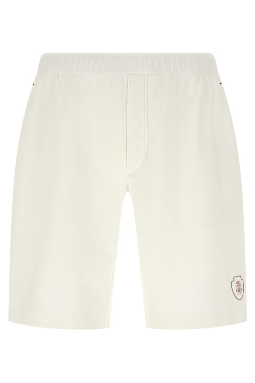 Хлопковые бермуды с застежкой-молнией Белые BRUNELLO CUCINELLI ML8243390TC159