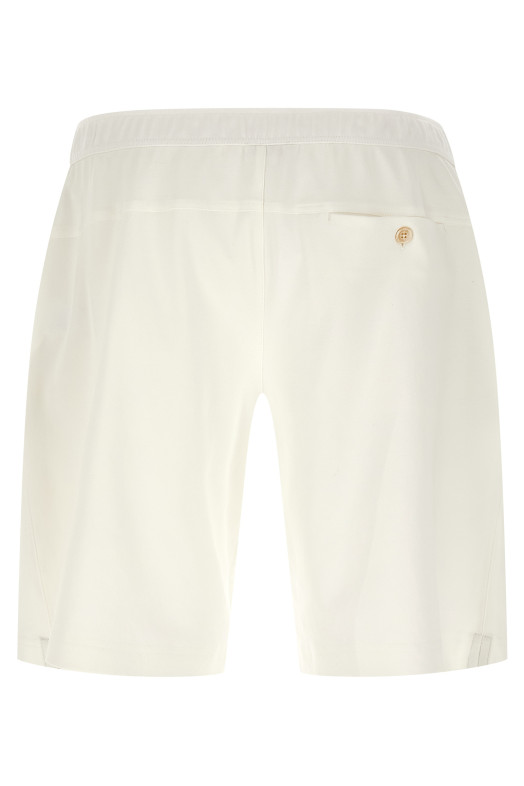 Хлопковые бермуды с застежкой-молнией Белые BRUNELLO CUCINELLI ML8243390TC159