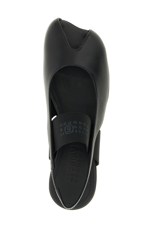 'Opentoe Tabi' slingback Black