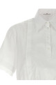 Lace insert shirt White