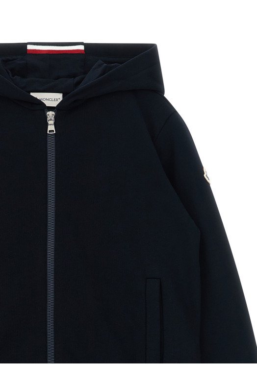 Толстовка с логотипом, синяя MONCLER ENFANT L19548G0000189AKM778