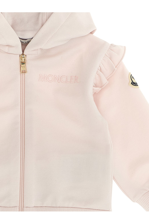 Complete hoodie + ruffle joggers Pink