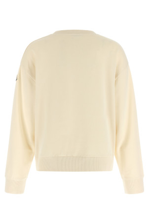 Logo embroidery sweatshirt Beige