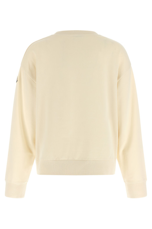 Logo embroidery sweatshirt Beige