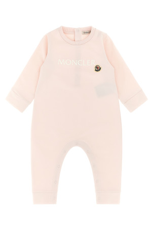 Розовый комбинезон с логотипом MONCLER ENFANT L19518L0000489B9Y503
