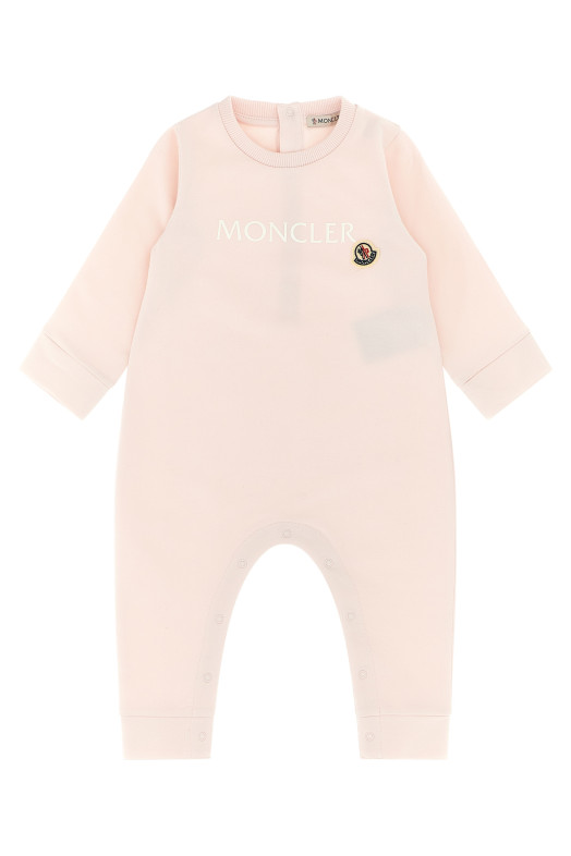 Розовый комбинезон с логотипом MONCLER ENFANT L19518L0000489B9Y503