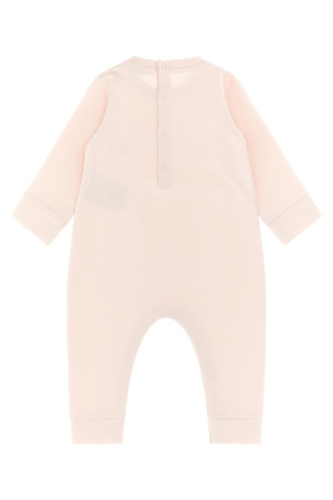 Розовый комбинезон с логотипом MONCLER ENFANT L19518L0000489B9Y503