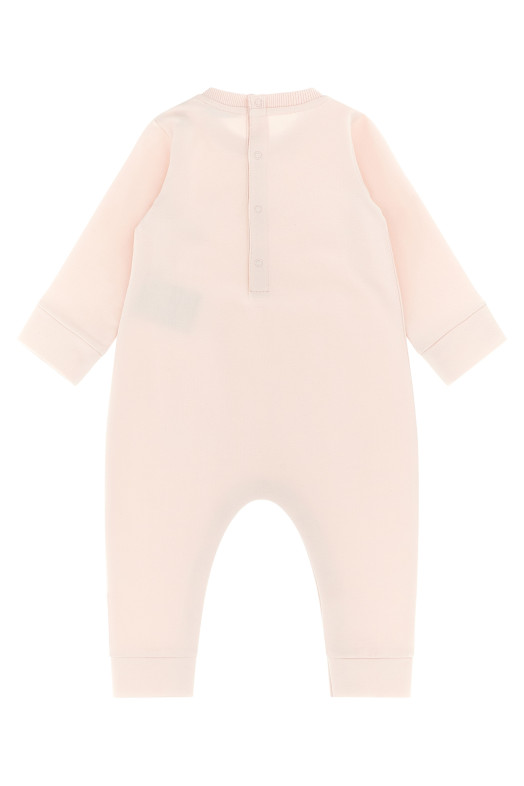 Розовый комбинезон с логотипом MONCLER ENFANT L19518L0000489B9Y503