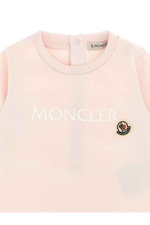 Розовый комбинезон с логотипом MONCLER ENFANT L19518L0000489B9Y503