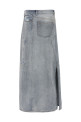 Asymmetrical construction skirt BLUE