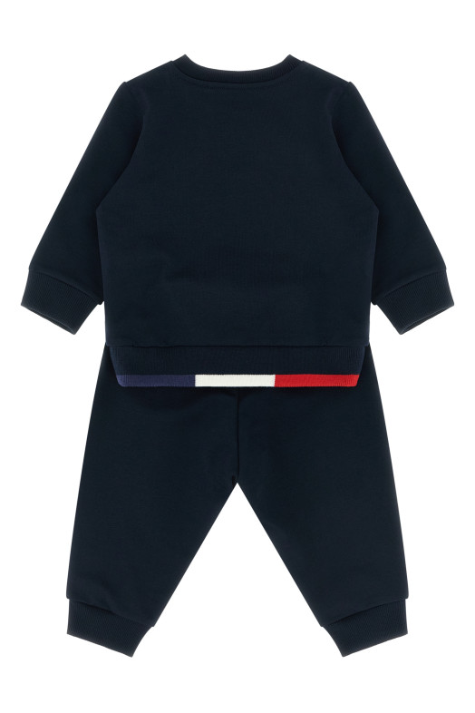 Свитшот с трехцветным подолом + джоггеры Синий MONCLER ENFANT L19518M0000889AEB778