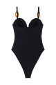 'RE26' one-piece swimsuit Black
