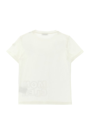 Футболка с логотипом, белая MONCLER ENFANT L19548C0000689AFV034