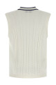 Хлопковый жилет с плетением Белый BRUNELLO CUCINELLI M28707917TCGE43