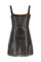 'Gunmetal Rhinestone Mesh Mini' dress Gray