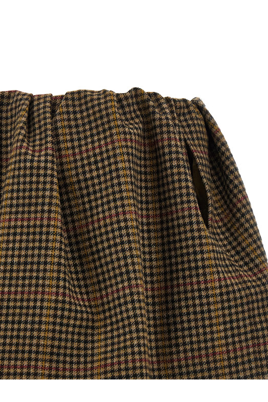 Houndstooth skirt Brown