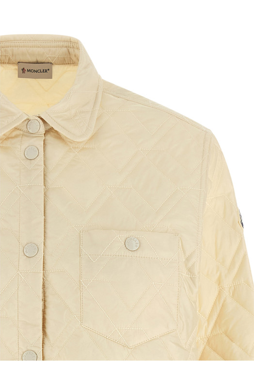 Quilted overshirt Beige