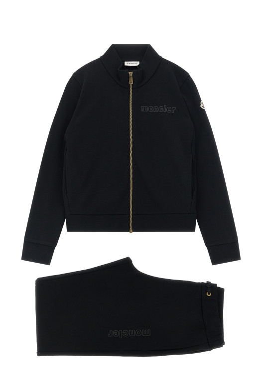 Світшот + джоггери з логотипом, чорні MONCLER ENFANT L19548M0000689AKM999