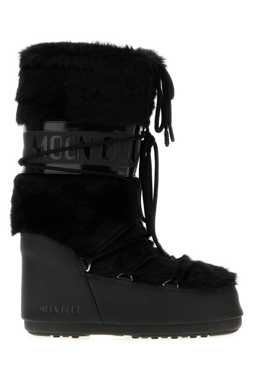 Black eco fur and synthetic leather Icon boots MOON BOOT (1408900)