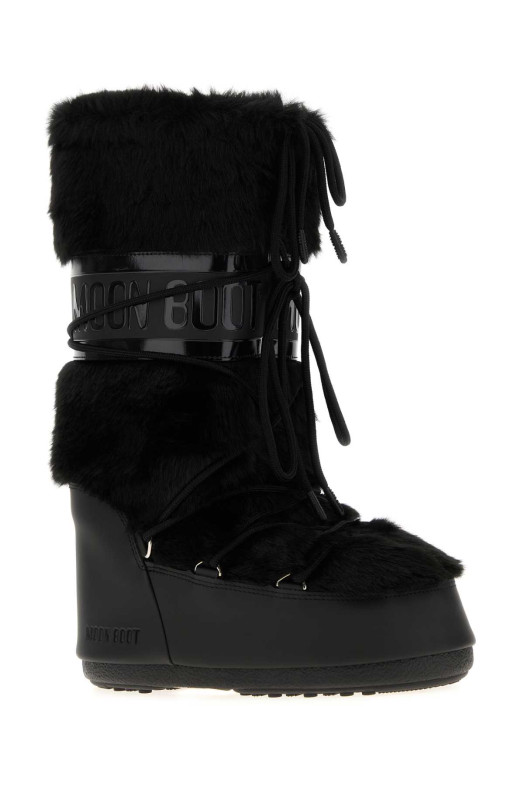 Black eco fur and synthetic leather Icon boots MOON BOOT (1408900)