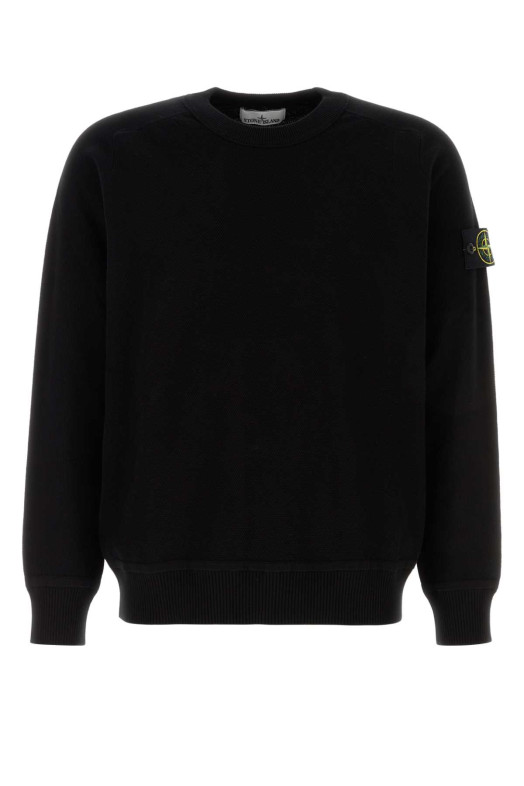 Black cotton sweater Black STONE ISLAND (5100036B5)