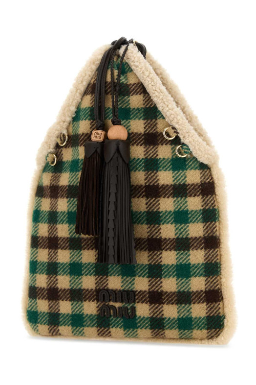 Вышитая тканевая сумка MIU MIU (5BA2952ID6)