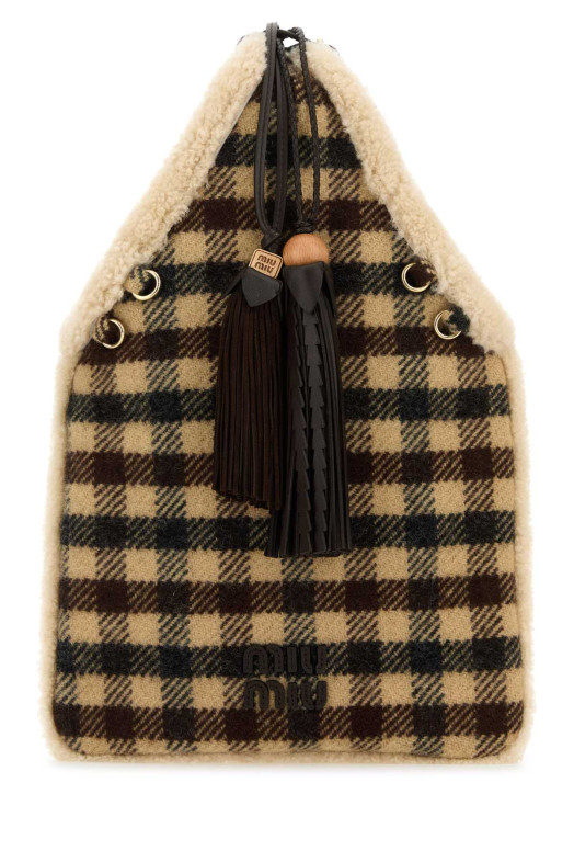 Вышитая тканевая сумка MIU MIU (5BA2952ID6)