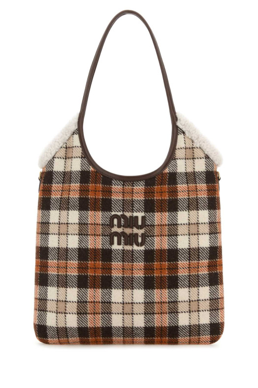 Сумка для покупок из вышитой ткани MIU MIU (5BG231VMLN2ID5)