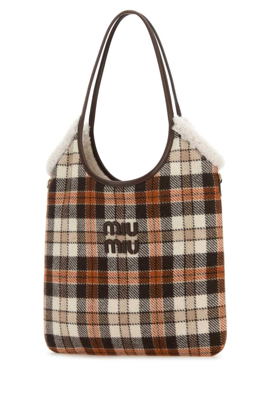 Сумка для покупок из вышитой ткани MIU MIU (5BG231VMLN2ID5)