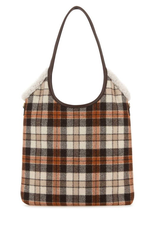 Сумка для покупок из вышитой ткани MIU MIU (5BG231VMLN2ID5)