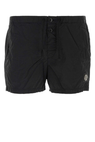 Black nylon swimming shorts Black STONE ISLAND (B10000643)
