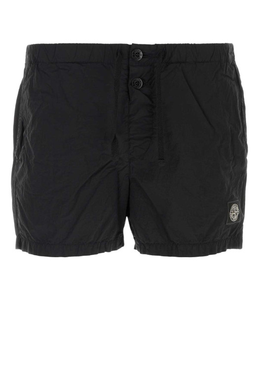 Black nylon swimming shorts Black STONE ISLAND (B10000643)
