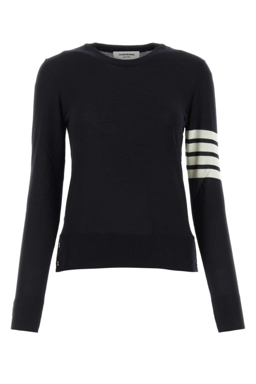 Midnight blue wool sweater Black THOM BROWNE (FKA280AY1014)