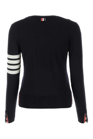 Midnight blue wool sweater Black THOM BROWNE (FKA280AY1014)