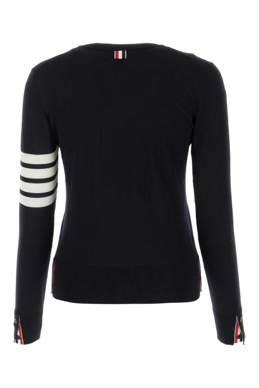 Midnight blue wool sweater Black THOM BROWNE (FKA280AY1014)