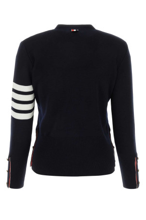 Темно-синий шерстяной кардиган Черный THOM BROWNE (FKC207A00014)