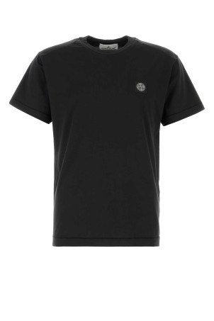Black cotton t-shirt Black STONE ISLAND (L1S152100027S0013)