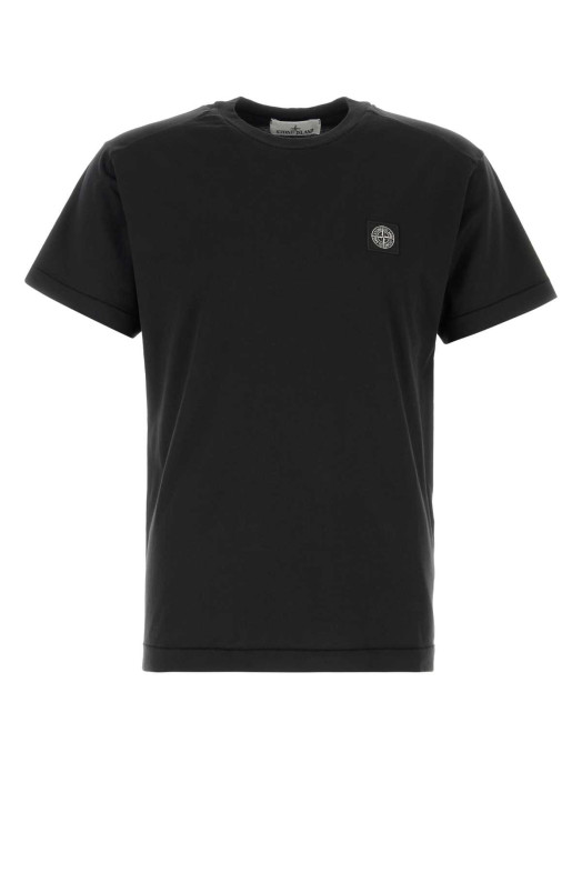 Black cotton t-shirt Black STONE ISLAND (L1S152100027S0013)