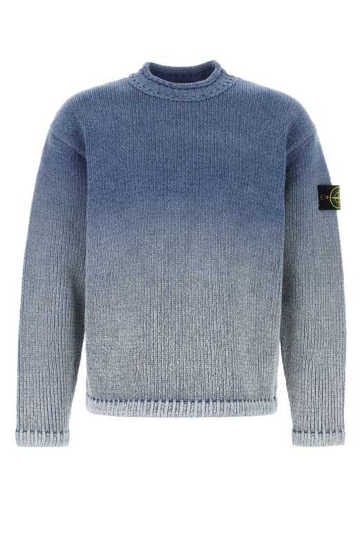 Air force blue cotton sweater STONE ISLAND (L1S155100003S00Z7)