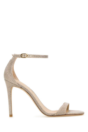 Silver fabric Nudist II sandals STUART WEITZMAN (SJ998)