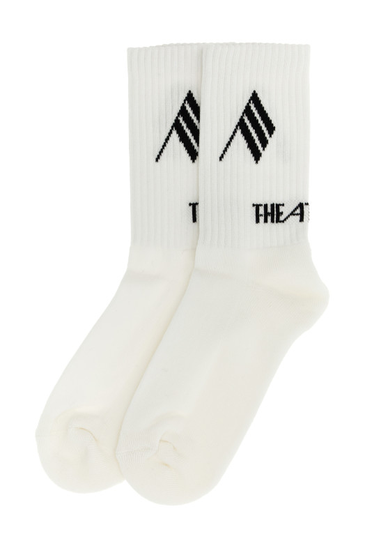 Носки с логотипом Черно-серые THE ATTICO 260WAK00021671