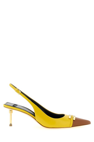 Кожаные туфли с открытым задником Желтый ELISABETTA FRANCHI SA57L61E2FC1
