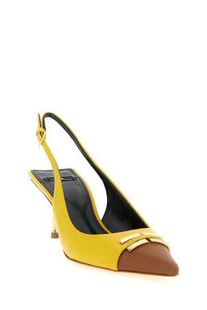 Кожаные туфли с открытым задником Желтый ELISABETTA FRANCHI SA57L61E2FC1