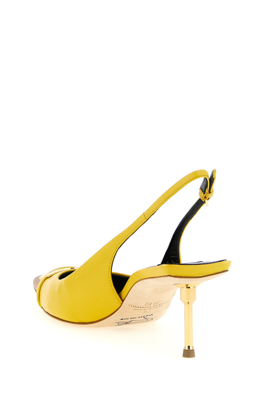 Кожаные туфли с открытым задником Желтый ELISABETTA FRANCHI SA57L61E2FC1
