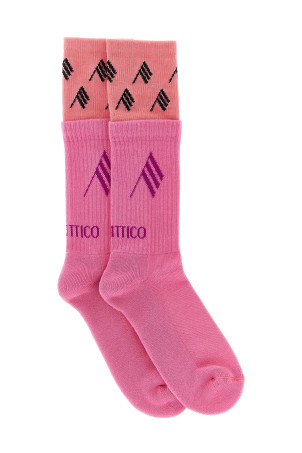 Двухслойные носки с логотипом Розовые THE ATTICO 260WAK00024026