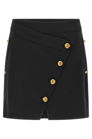 Юбка с драгоценными пуговицами Черная ELISABETTA FRANCHI GO14161E2110