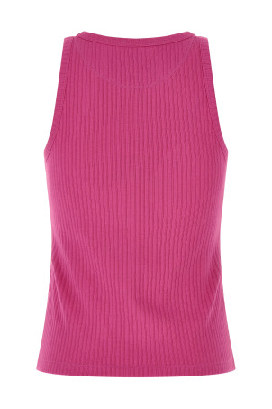 Logo patch tank top Fuchsia