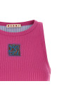 Майка с логотипом Фуксия MARNI THJE0380S0UTC60000C57