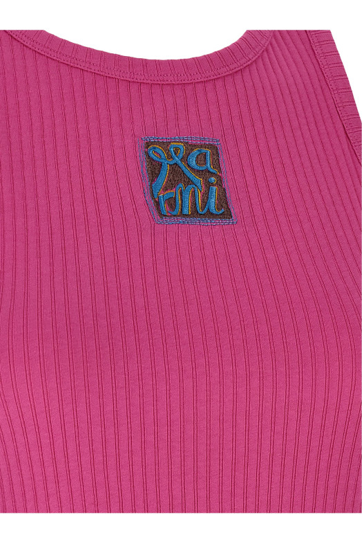 Майка с логотипом Фуксия MARNI THJE0380S0UTC60000C57