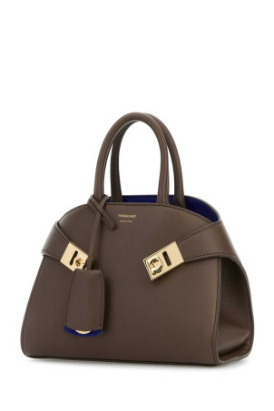 Mud leather mini Hug handbag SALVATORE FERRAGAMO (215975781703)